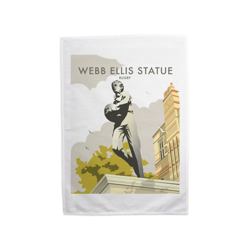 Webb Ellis Statue, Rugby Tea Towel
