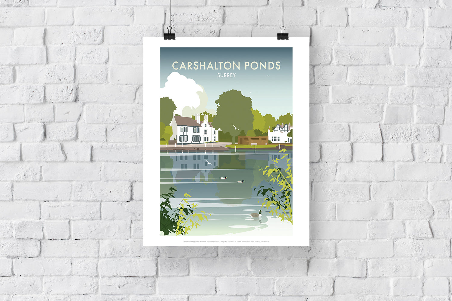 Carshalton Ponds, Surrey - Art Print