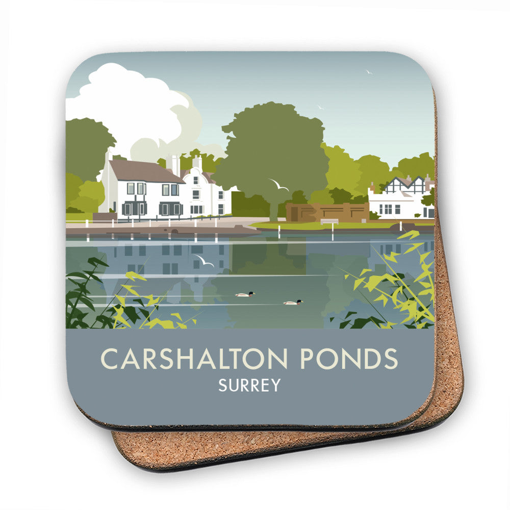 Carshalton Ponds, Surrey MDF Coaster