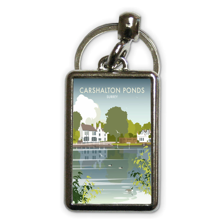 Carshalton Ponds, Surrey Metal Keyring