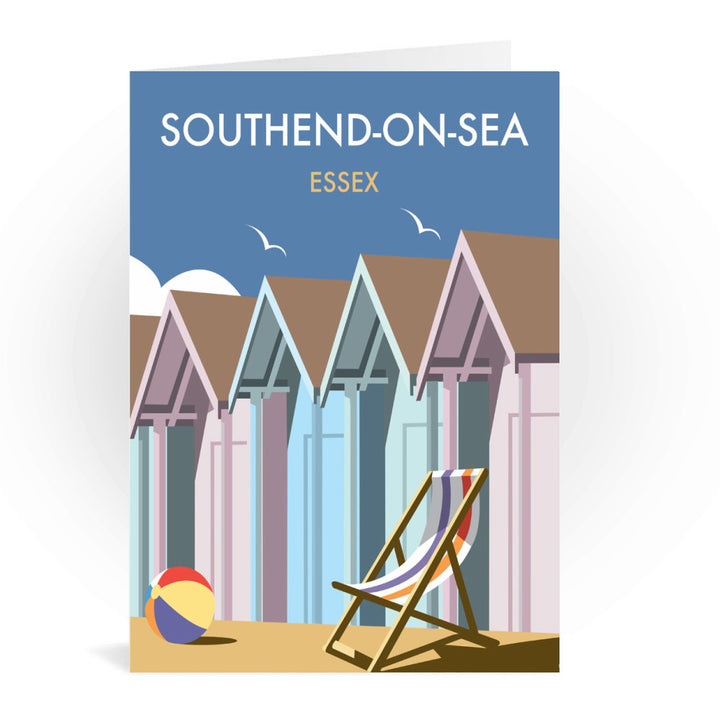 Beach Huts, Essex Greeting Card 7x5