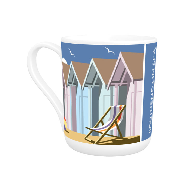 Beach Huts, Essex Bone China Mug