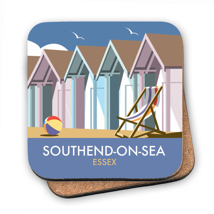 Beach Huts, Essex MDF Coaster