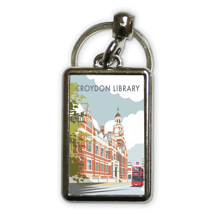 Croydon Library, Surrey Metal Keyring