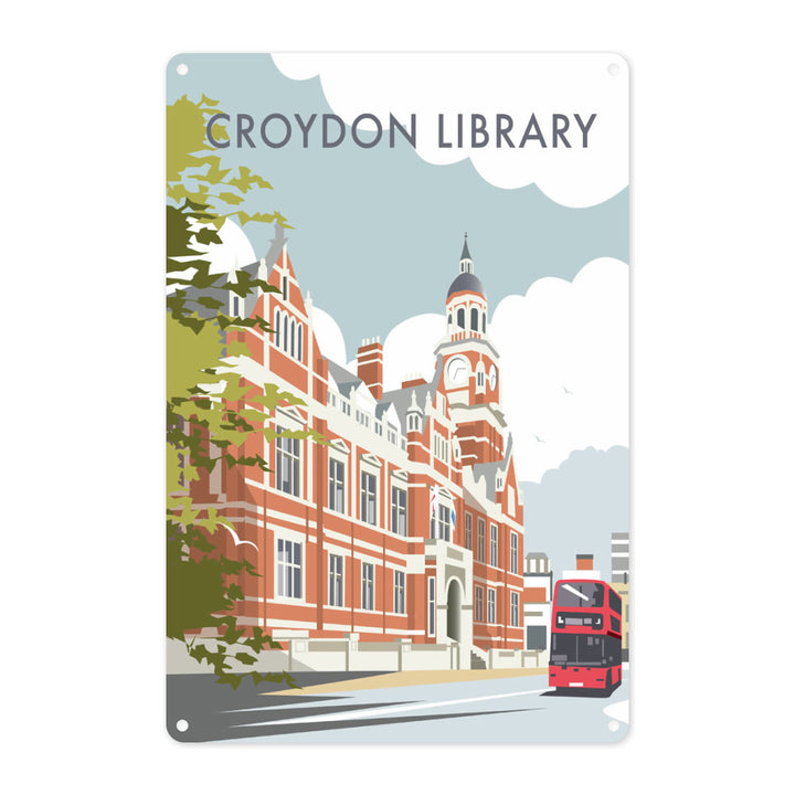Croydon Library, Surrey Metal Sign