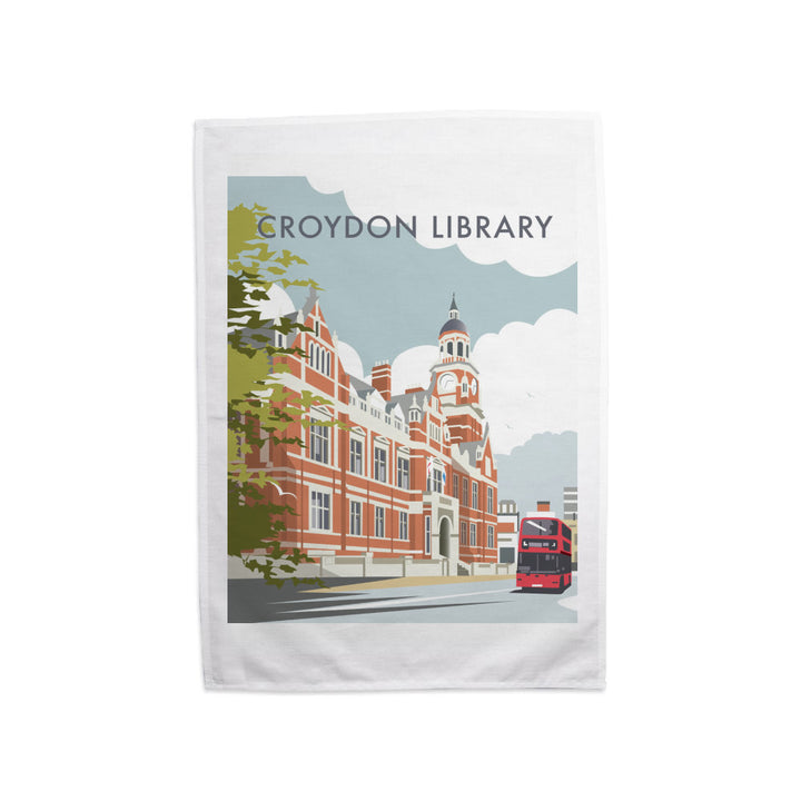 Croydon Library, Surrey Tea Towel