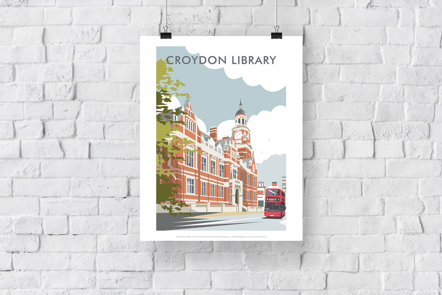 Croydon Library, Surrey - Art Print
