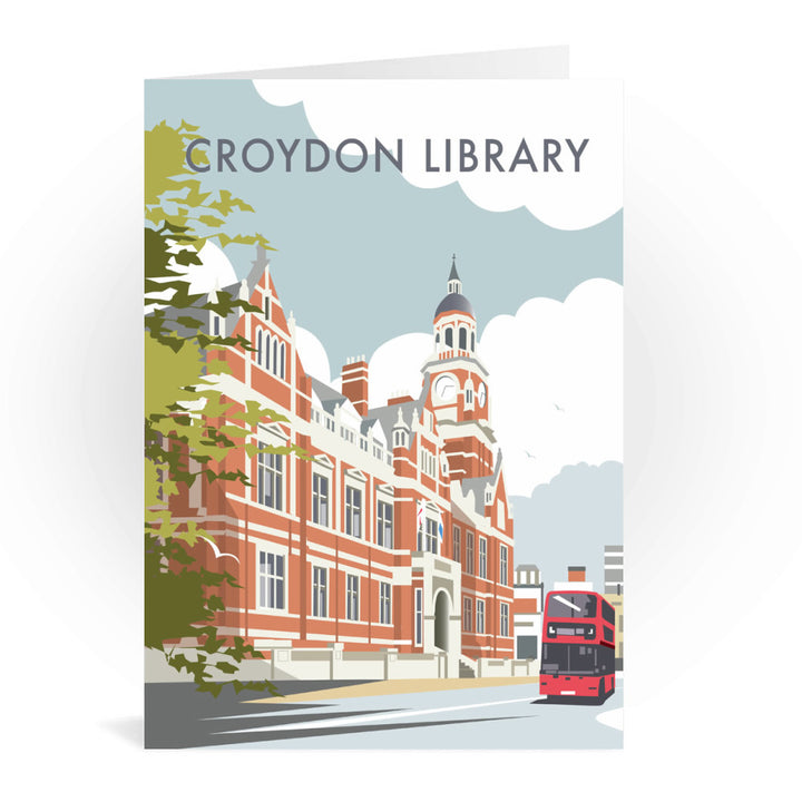 Croydon Library, Surrey Greeting Card 7x5