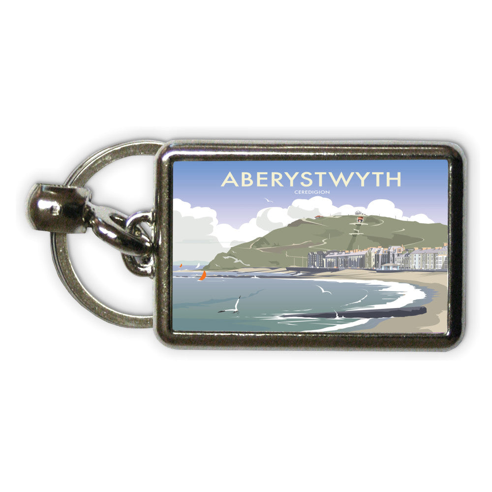 Aberystwyth, South Wales Metal Keyring