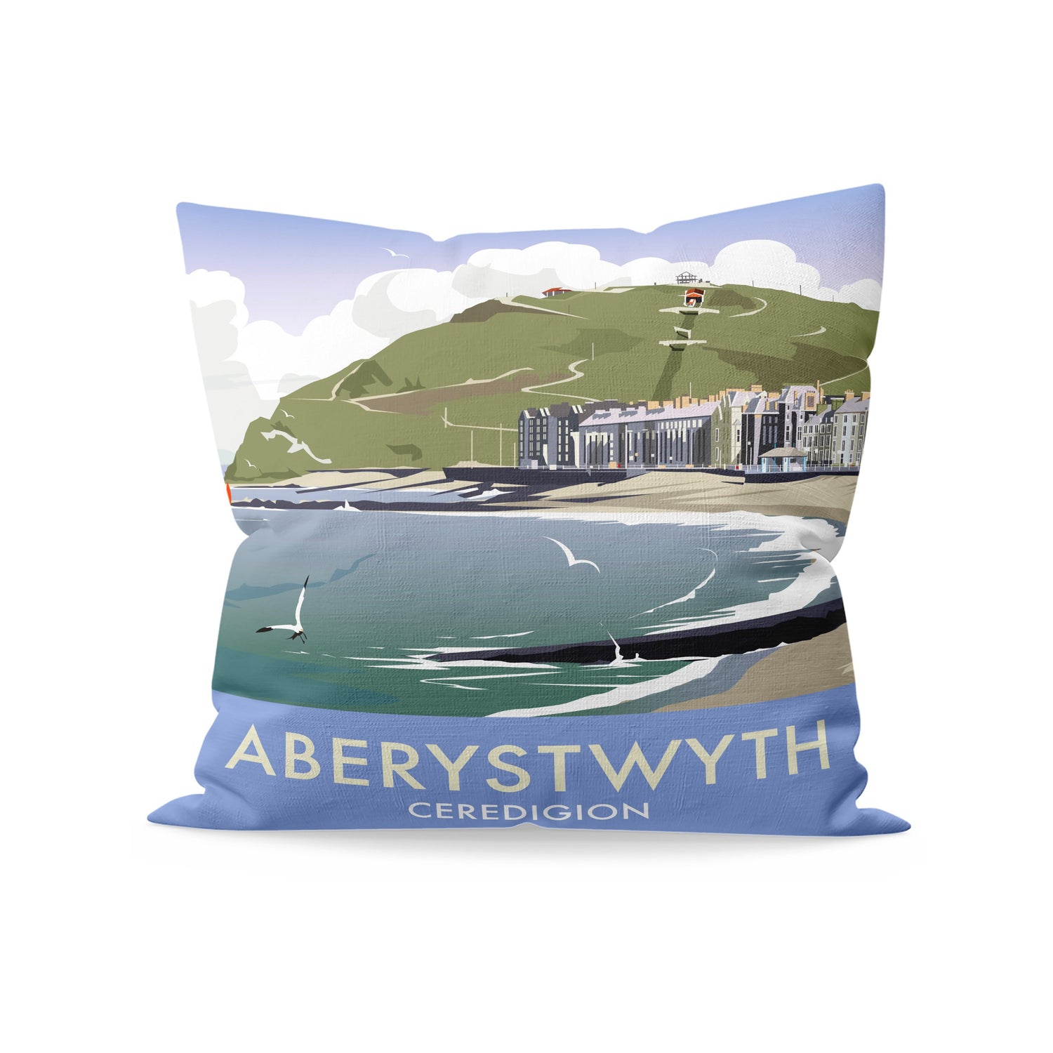 Aberystwyth, South Wales Fibre Filled Cushion