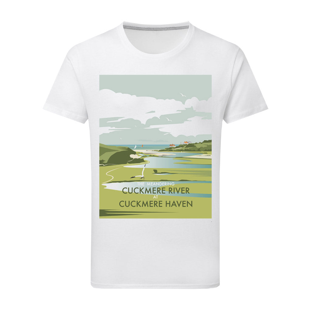 The Meandering Cuckmere River At Cuckmere Haven T-Shirt by Dave Thompson