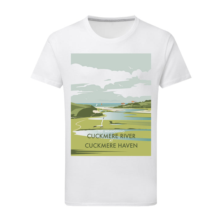 The Meandering Cuckmere River At Cuckmere Haven T-Shirt by Dave Thompson