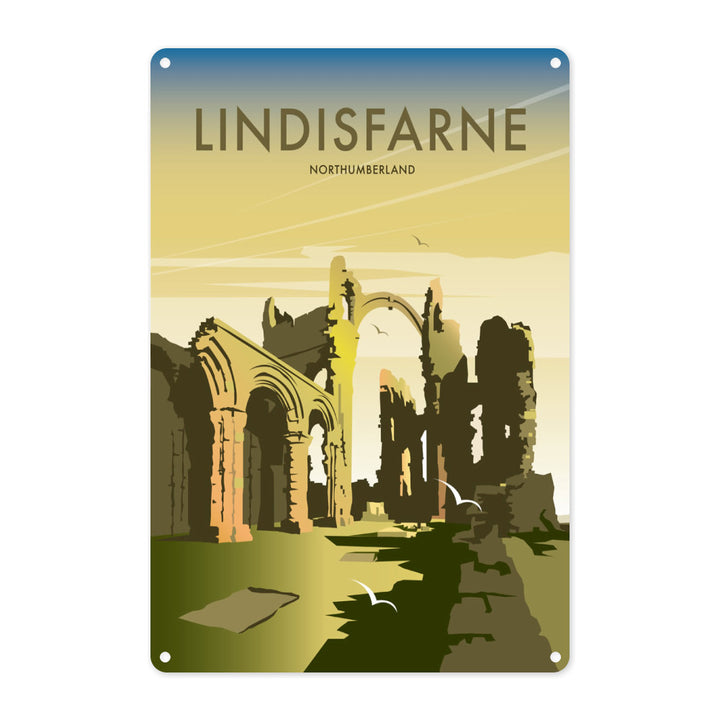 Lindisfarne, Northumberland Metal Sign