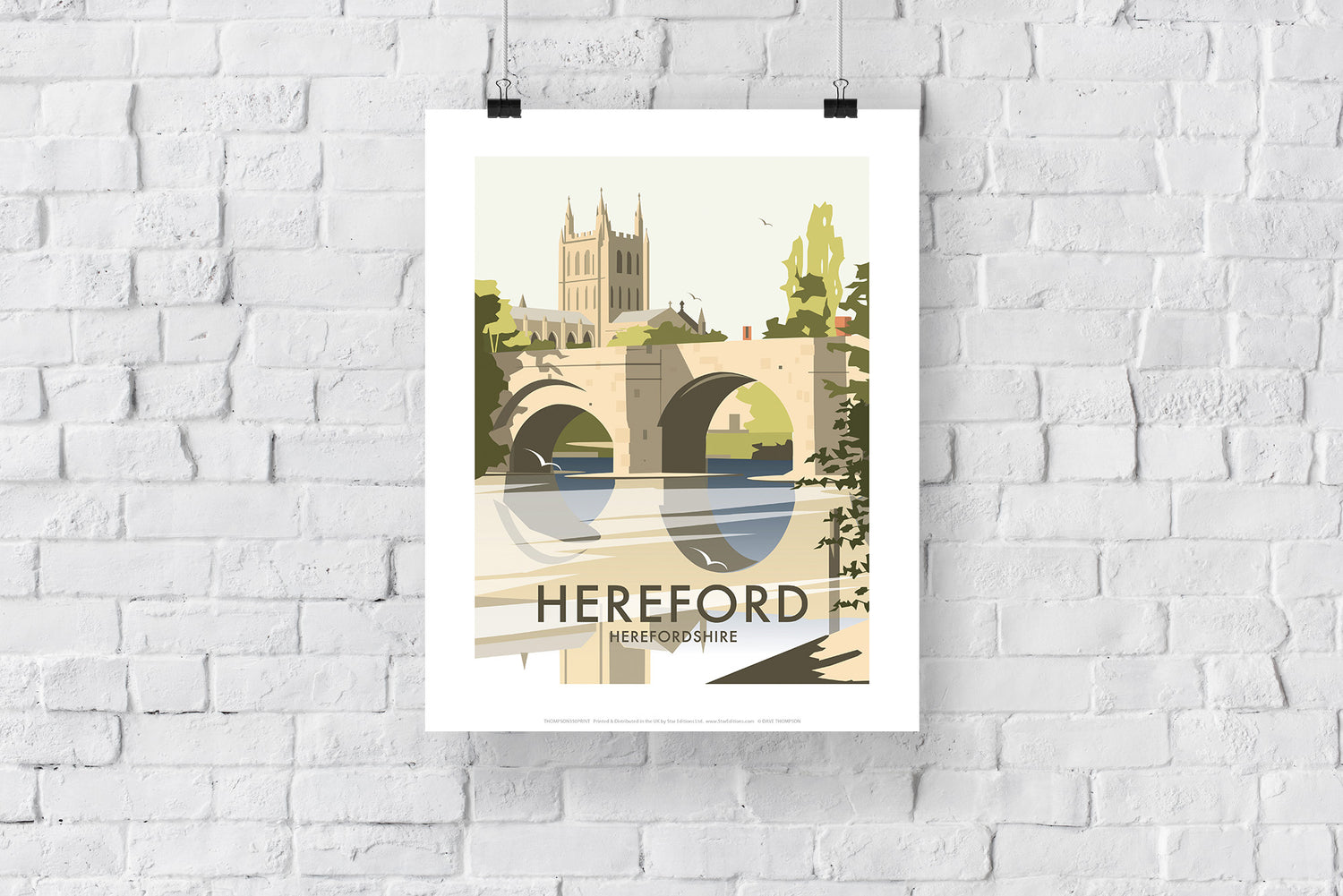 Hereford, Herefordshire - Art Print