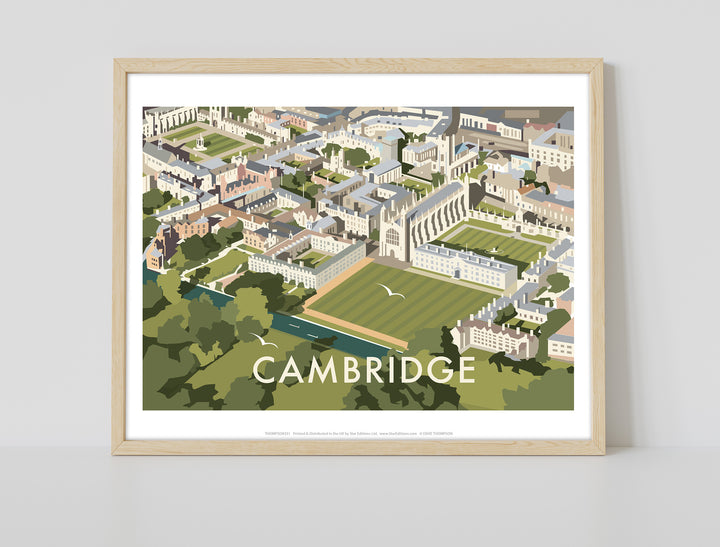 An Aerial View of Cambridge, Cambridgeshire - Art Print