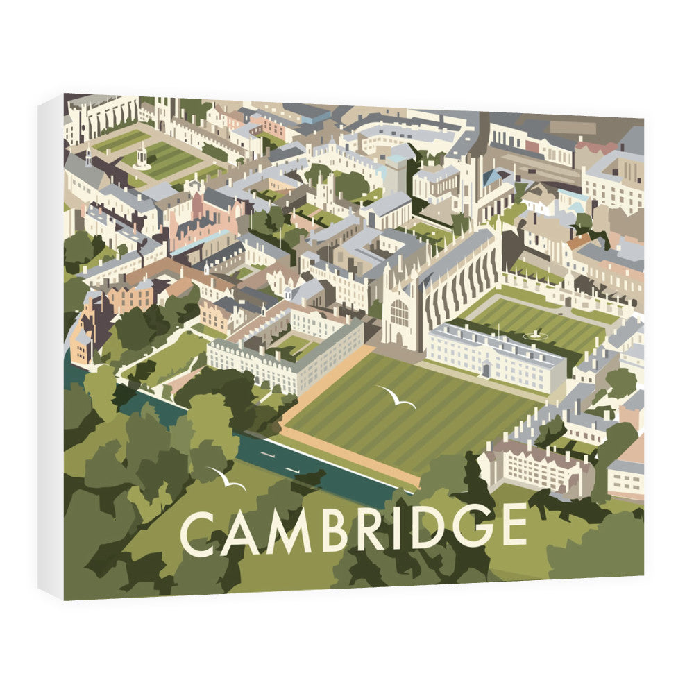 An Aerial View of Cambridge, Cambridgeshire Canvas