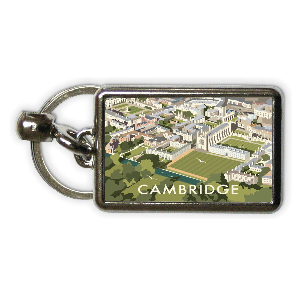 An Aerial View of Cambridge, Cambridgeshire Metal Keyring