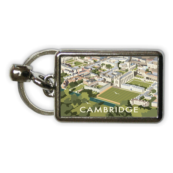 An Aerial View of Cambridge, Cambridgeshire Metal Keyring