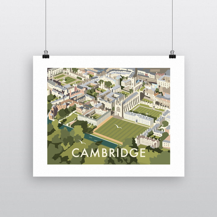 An Aerial View of Cambridge, Cambridgeshire Fine Art Print