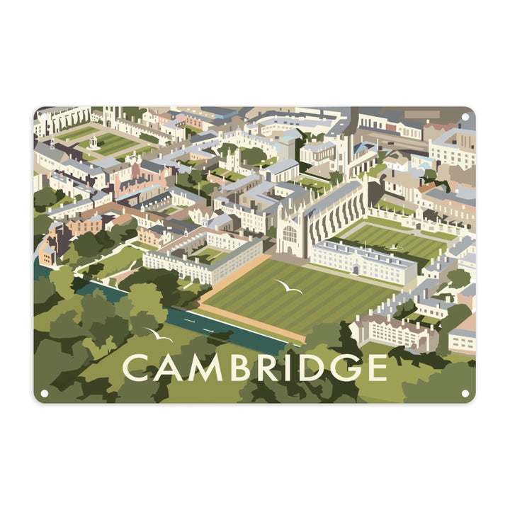 An Aerial View of Cambridge, Cambridgeshire Metal Sign