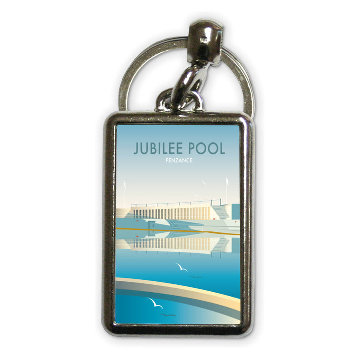 Jubilee Pool, Cornwall Metal Keyring