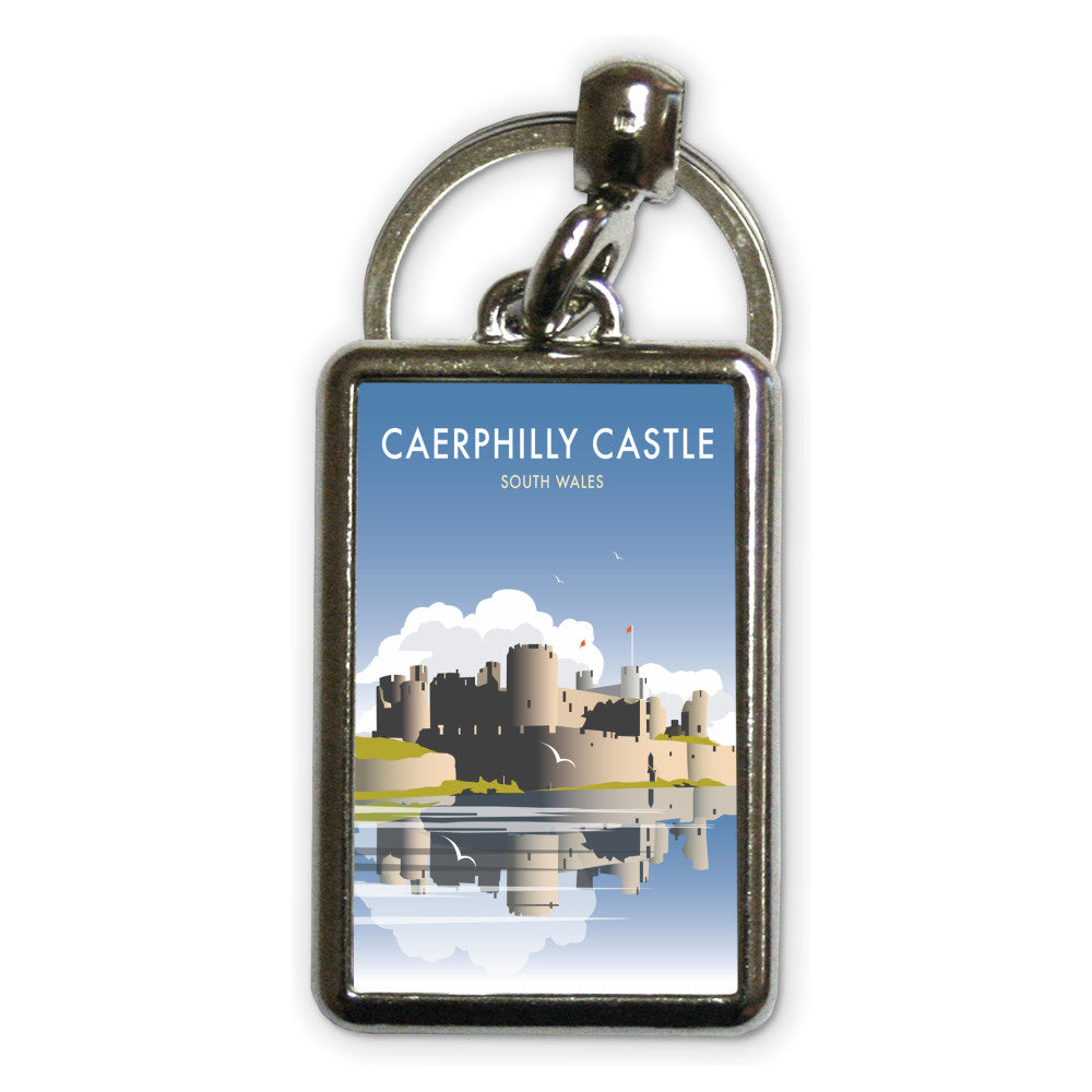 Caerphilly Castle, South Wales Metal Keyring