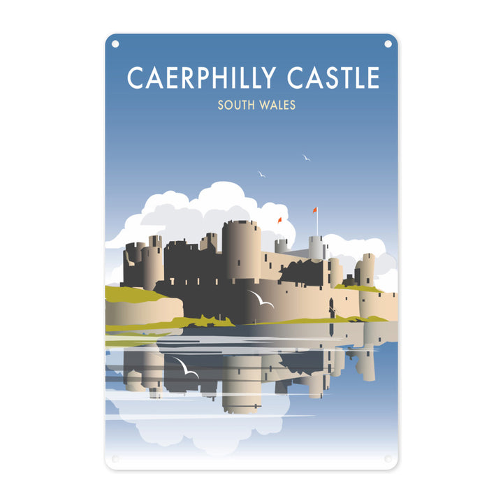 Caerphilly Castle, South Wales Metal Sign