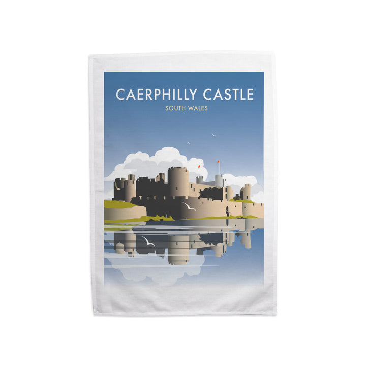 Caerphilly Castle, South Wales Tea Towel