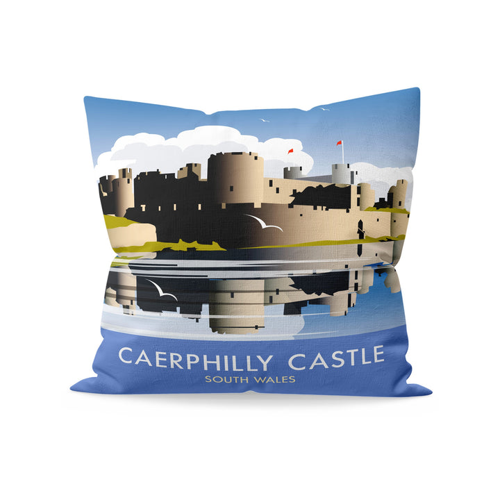 Caerphilly Castle, South Wales Fibre Filled Cushion