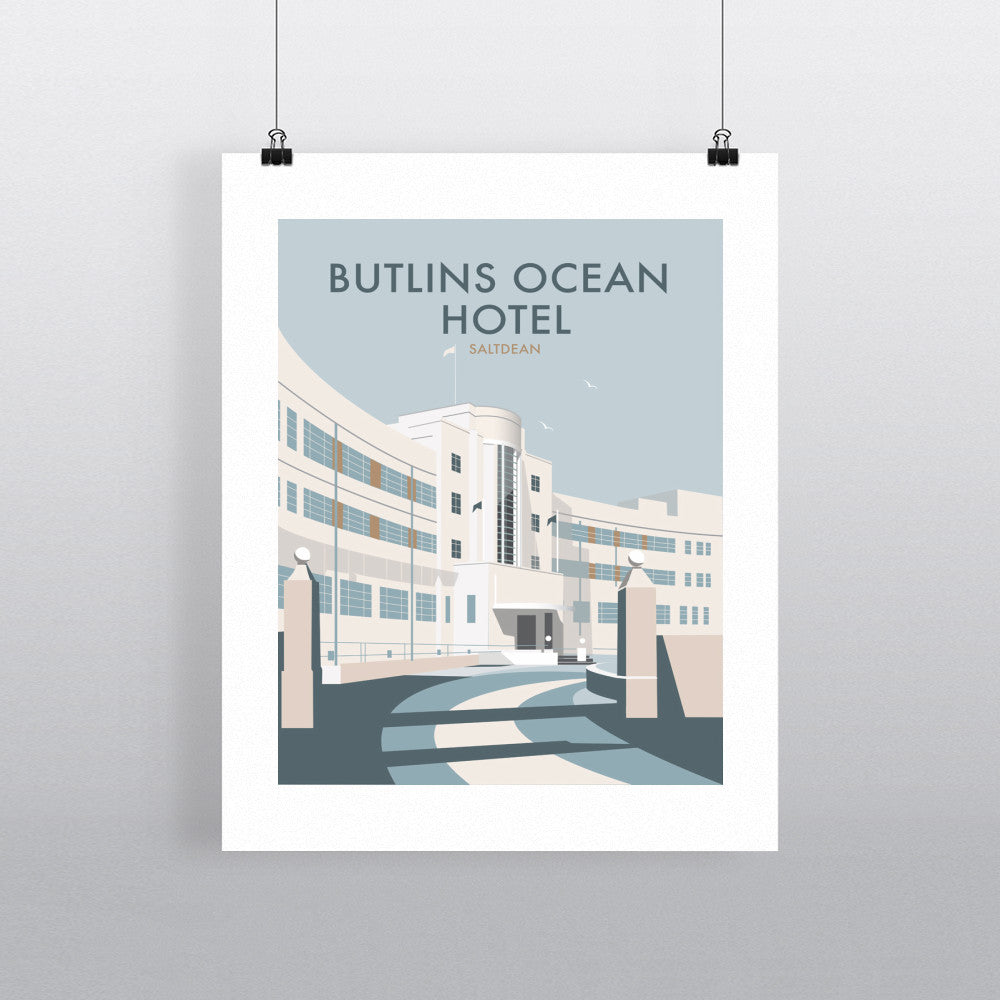 Butlins Ocean Hotel, Saltdean - Art Print