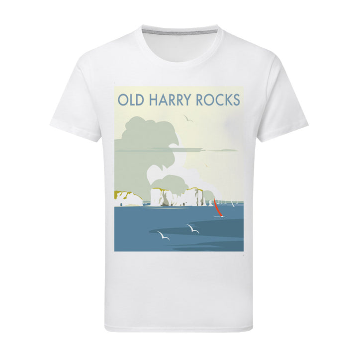 Old Harry Rocks T-Shirt by Dave Thompson