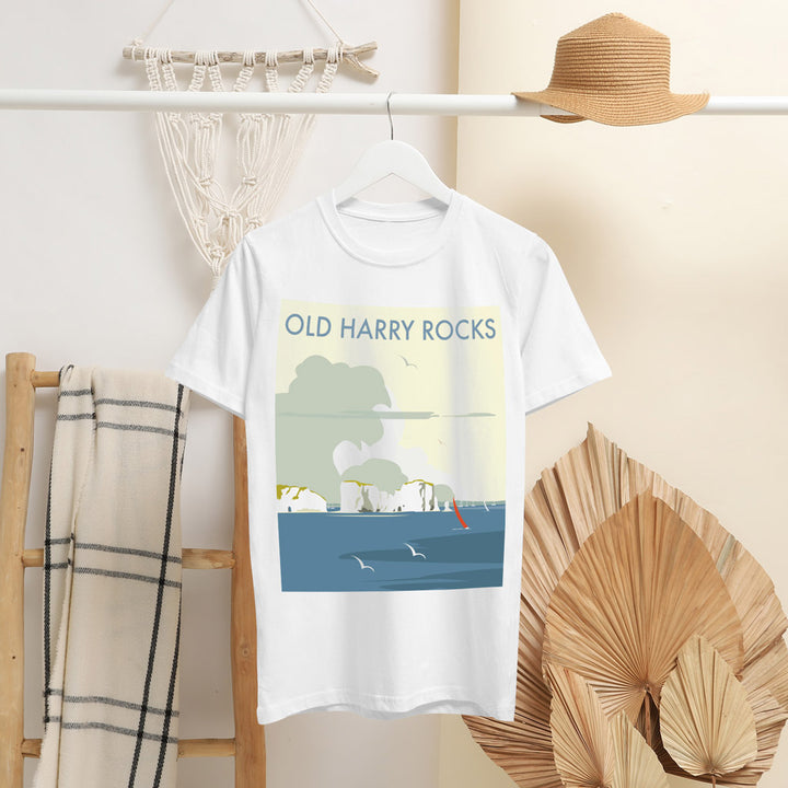 Old Harry Rocks T-Shirt by Dave Thompson