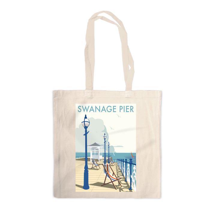 Swanage Pier Canvas Tote Bag