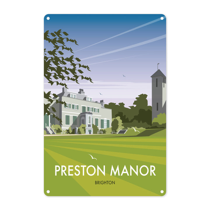 Preston Manor, Brighton Metal Sign