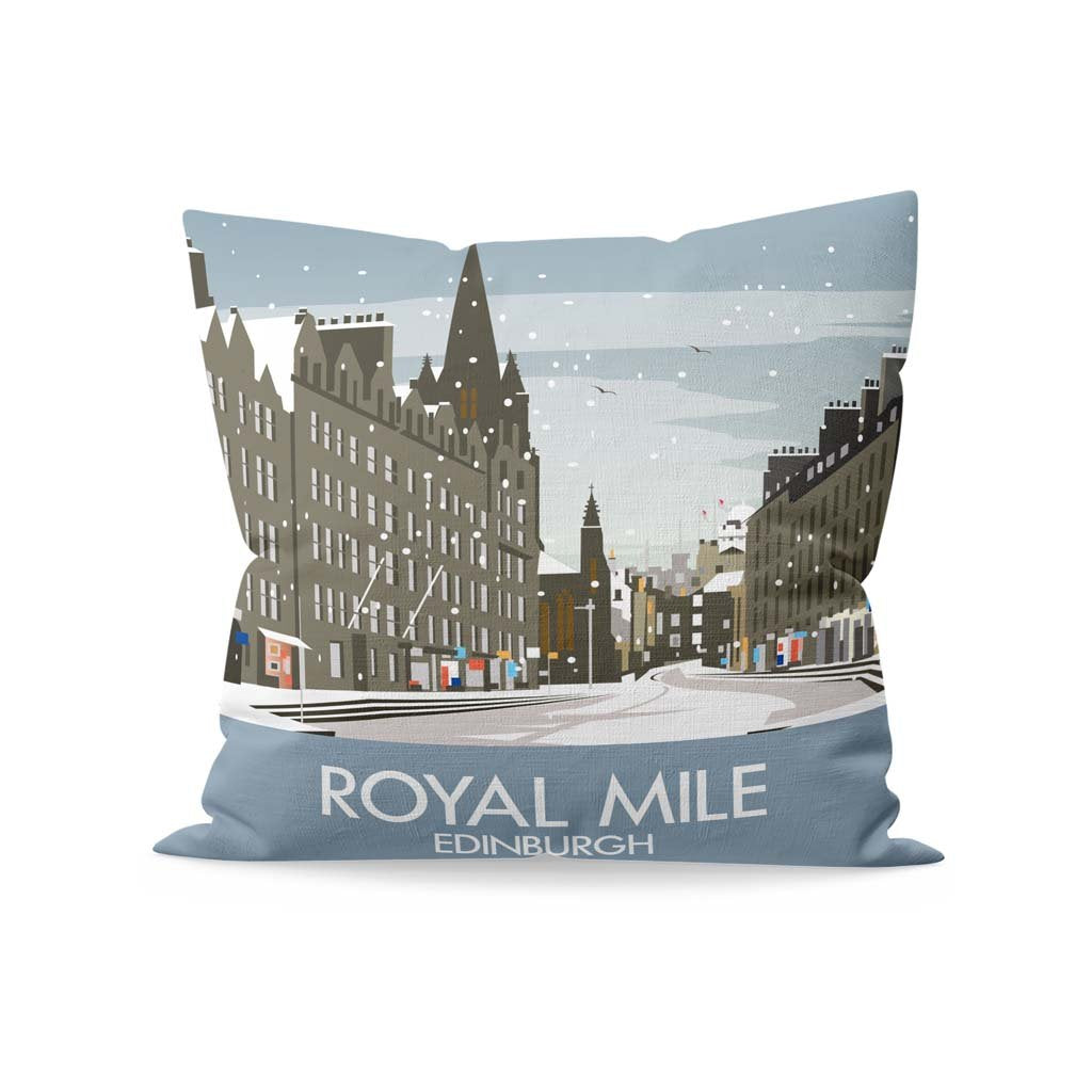Royal Mile Edinburgh Winter Cushion