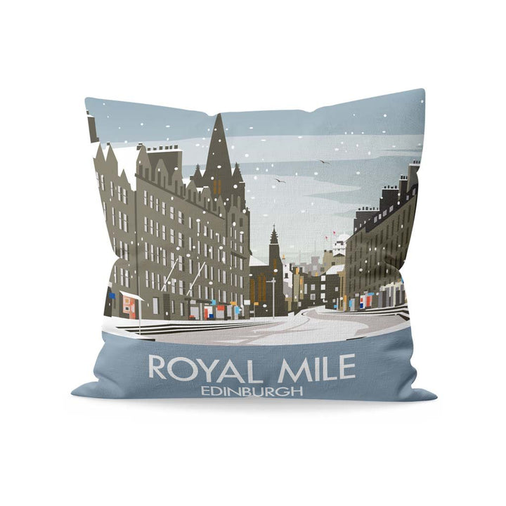 Royal Mile Edinburgh Winter Cushion