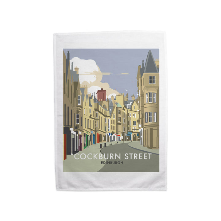 Cockburn Street, Edinburgh Tea Towel