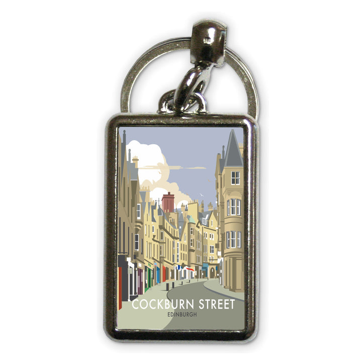 Cockburn Street, Edinburgh Metal Keyring