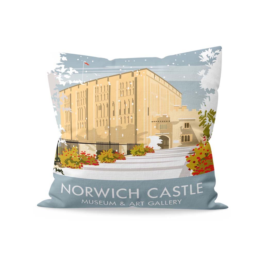 Norwich Castle Winter Cushion