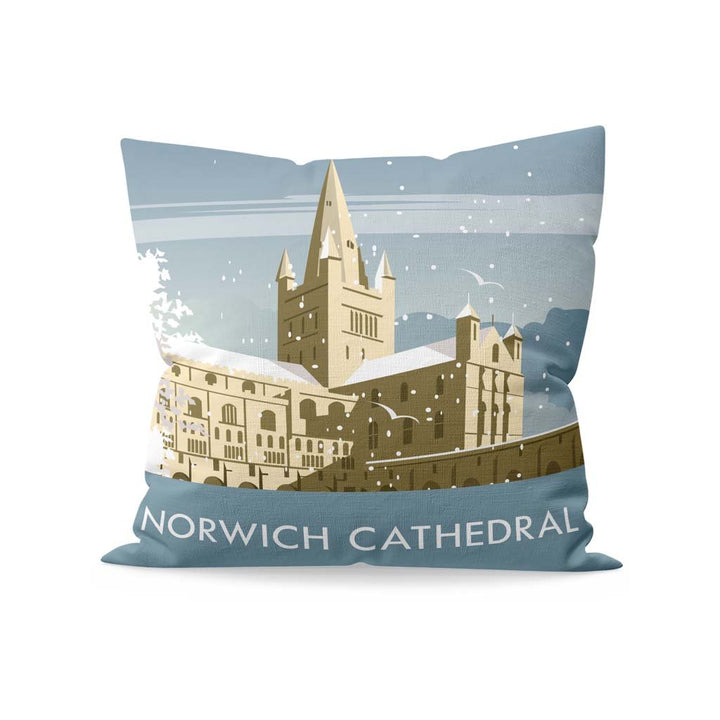 Norwich Cathedral Winter Cushion