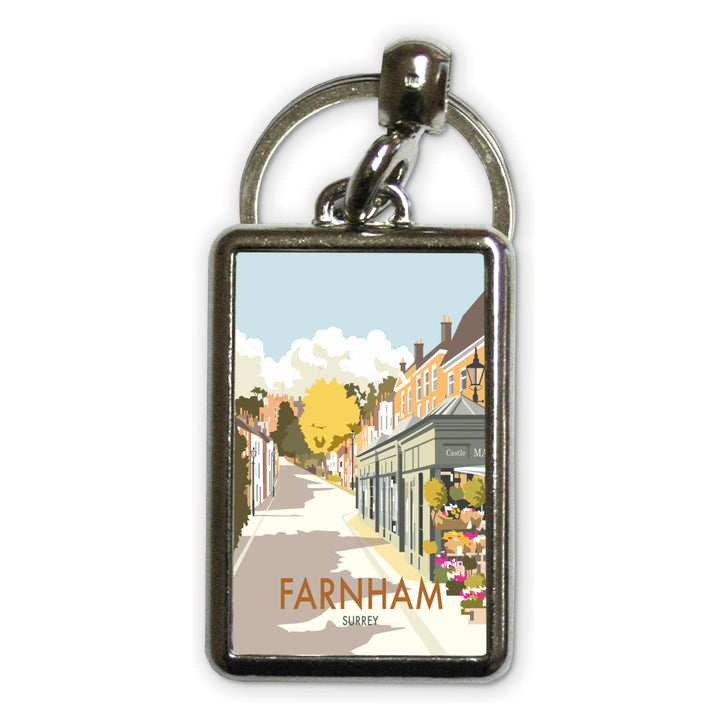 Farnham, Surrey Metal Keyring