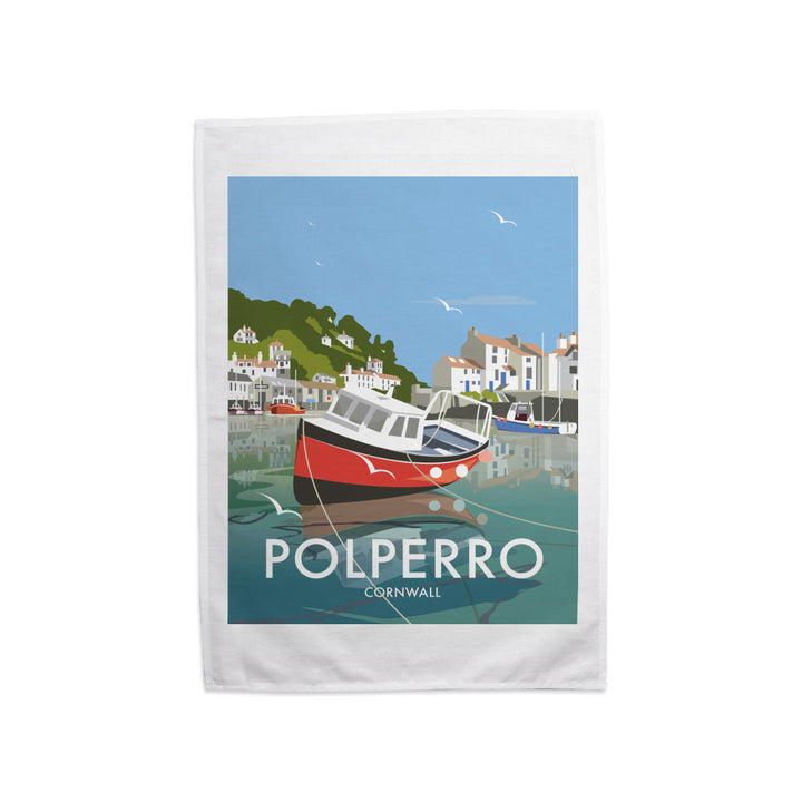 Polperro, Cornwall Tea Towel