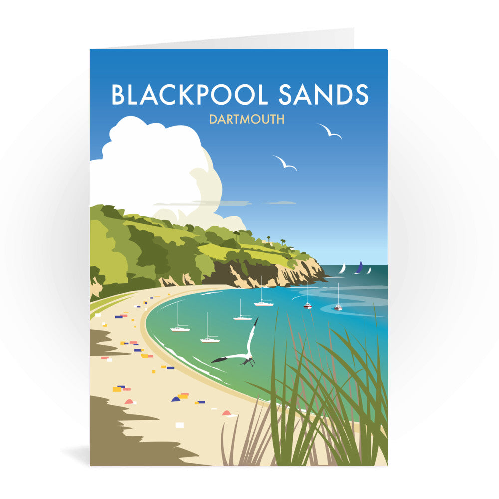 Blackpool Sands, Dartmouth Greeting Card 7x5