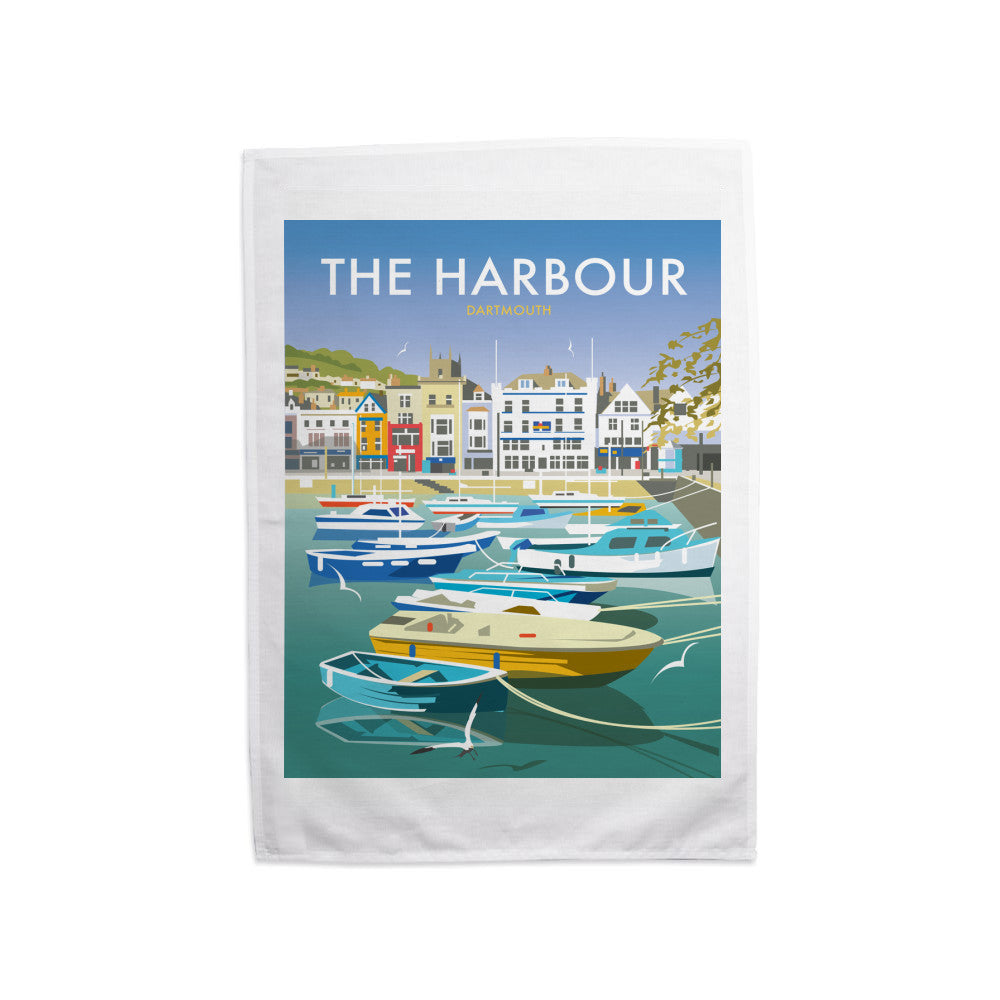 The Harbour, Dartmouth Tea Towel