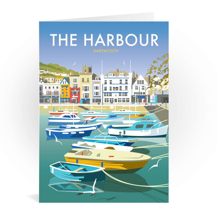 The Harbour, Dartmouth Greeting Card 7x5