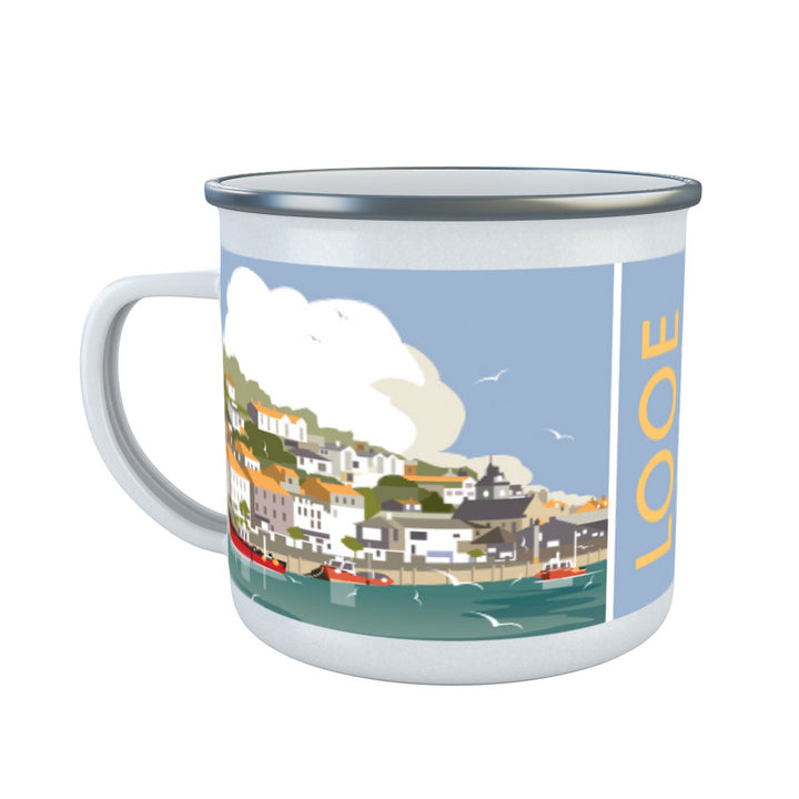Looe, Cornwall Enamel Mug