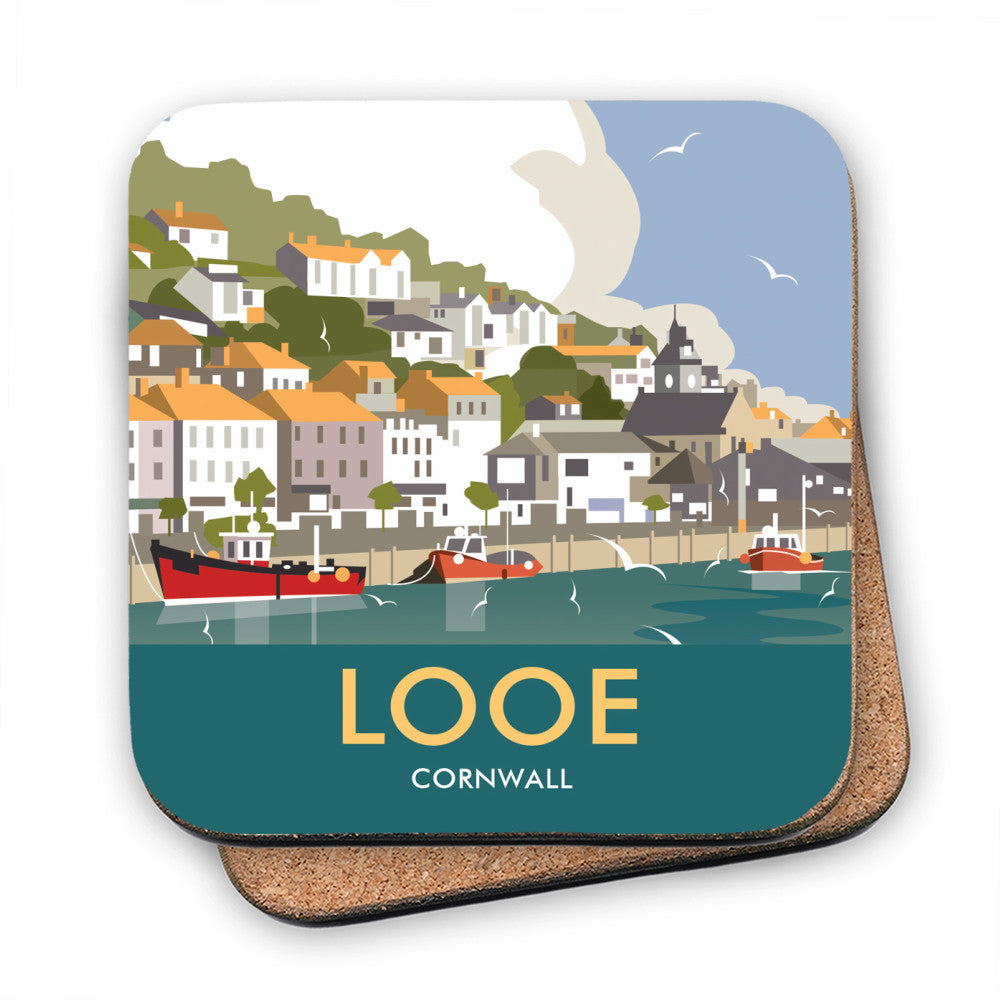 Looe, Cornwall MDF Coaster