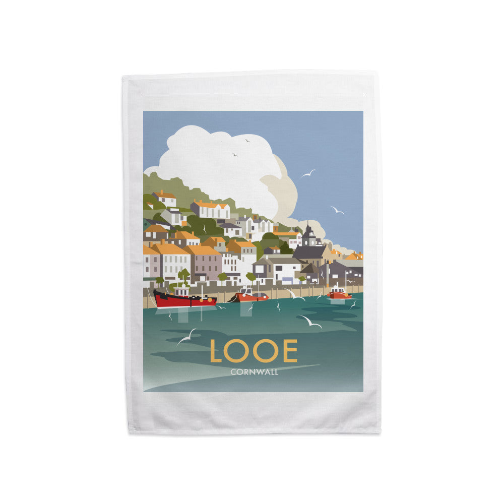 Looe, Cornwall Tea Towel