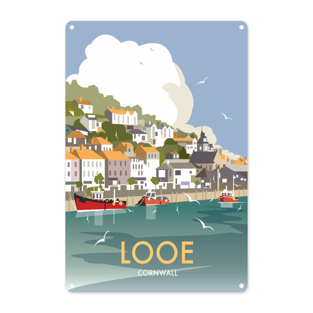 Looe, Cornwall Metal Sign