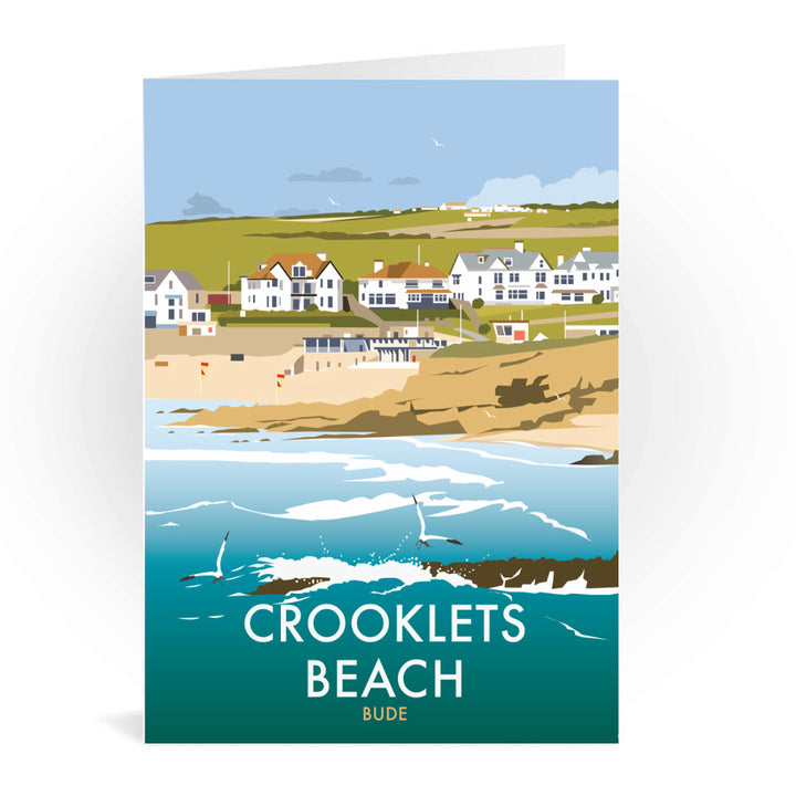 Crooklets Beach, Cornwall Greeting Card 7x5